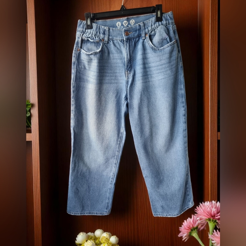 PEACE❤️LOVE❤️ECO By REWASH Stylish Blue Ankle Length High Rise Denim Jeans